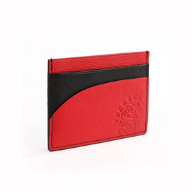 The OpusX Society Red and Black Credit Card Holder Front