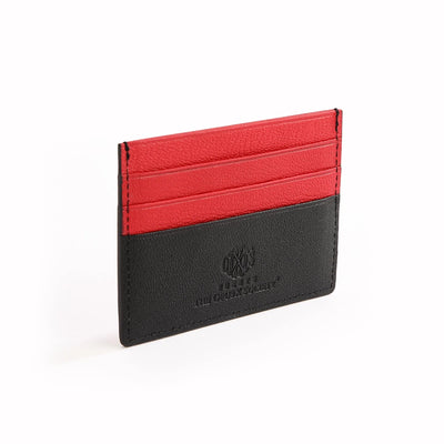 The OpusX Society Red and Black Credit Card Holder Back