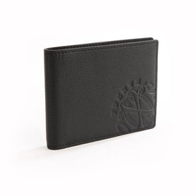 The OpusX Society Red and Black Bi-Fold Leather Wallet Front