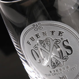 The OpusX Society Whiskey Rocks Glass Closeup