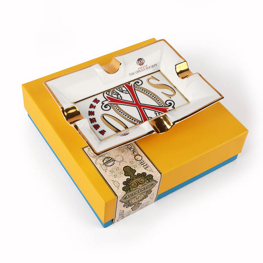 The OpusX Society White Porcelain Ashtray