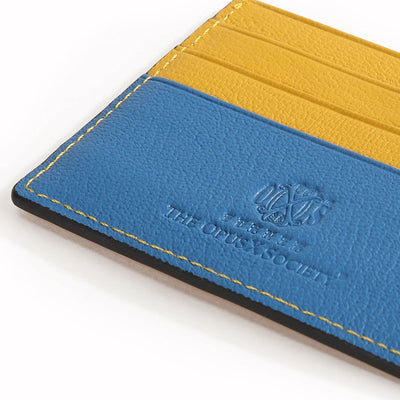 The OpusX Society Yellow and Blue Credit Card Holder Back