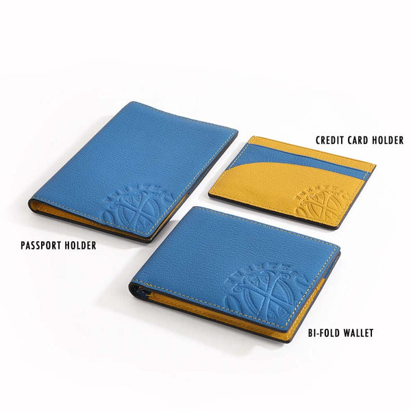 The OpusX Society Yellow and Blue Credit Card Holder and Other Closed