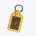 The OpusX Society Yellow Leather Keychain