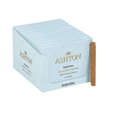 Ashton Small Cigars Senoritas Connecticut - Blue Box 100 Count