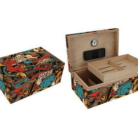 Beat Box 100 Count Humidor Closed and Angle View