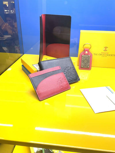 The OpusX Society Yellow and Blue Credit Card Holder
