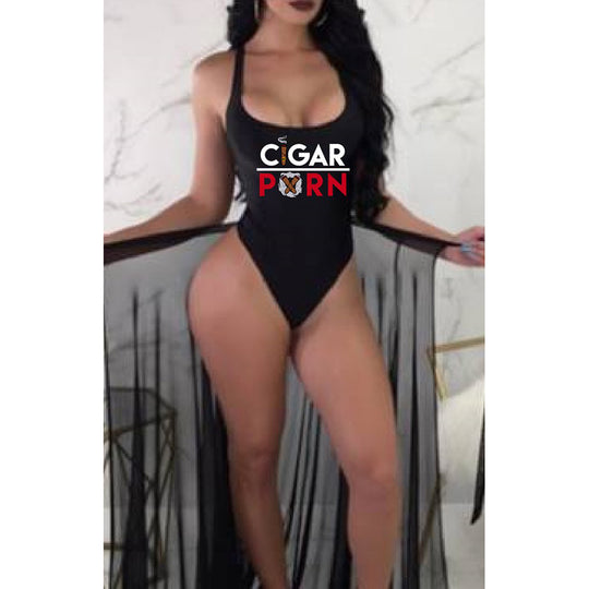 Black Cigar Pxrn One Piece Women's Swimsuit & Cover-up