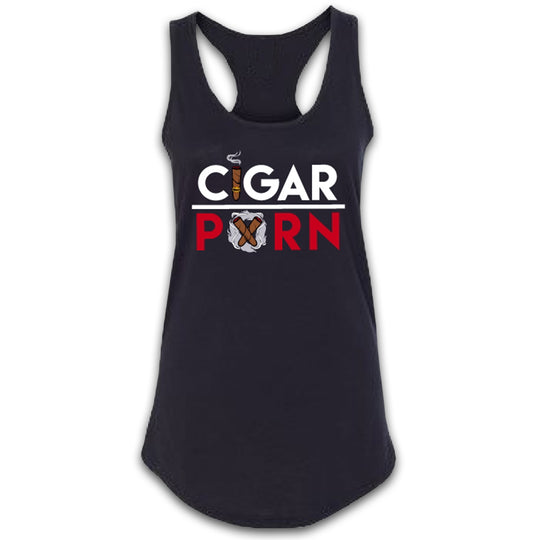 Black Cigar Pxrn Racerback Women's Tank Top