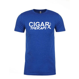 Blue CIGARx Mens Hockey Edition with Bolt Crew Neck T-Shirt