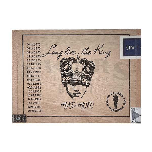 2021 Caldwell Long Live the King Maduro Cigars for Warriors Box Closed Top View