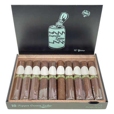 Caldwell Lost and Found Pepper Cream Soda 10th Anniversary Robusto Open Box