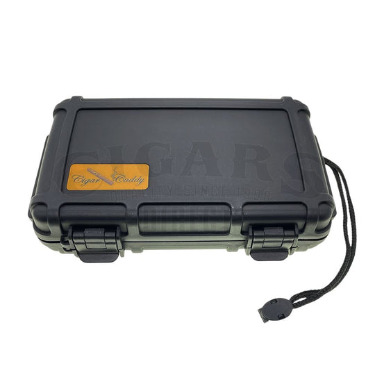Cigar Caddy 5ct. Black Waterproof Travel Humidor - Extra Wide