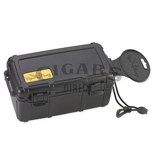 Cigar Caddy 15 Count Black Waterproof Travel Humidor