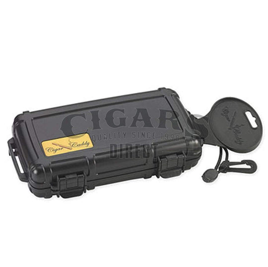 Cigar Caddy 5 Count Black Waterproof Travel Humidor