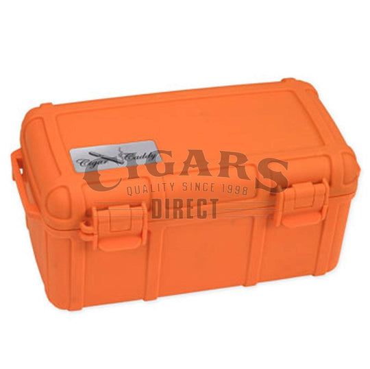 Cigar Caddy 15 Count Orange Waterproof Travel Humidor