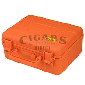 Cigar Caddy 40 Count Orange Waterproof Travel Humidor Closed
