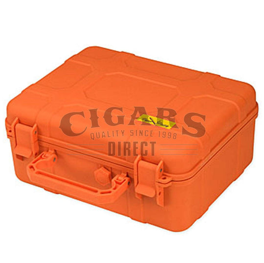 Cigar Caddy 40 Count Orange Waterproof Travel Humidor