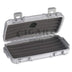 Cigar Caddy 5 Count Silver Waterproof Travel Humidor Open