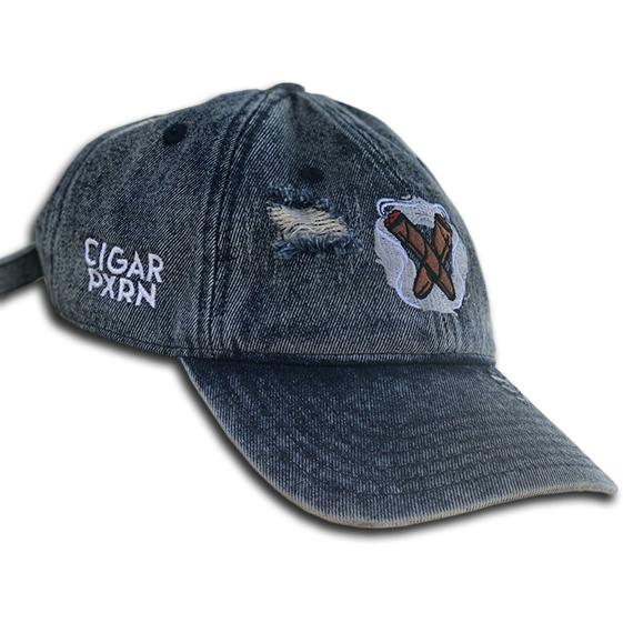 Cigar Pxrn Logo Dad Hat Denim