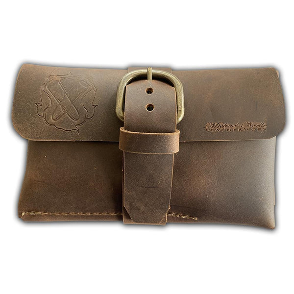 Cigar Pxrn Leather Pouch Brown Closed