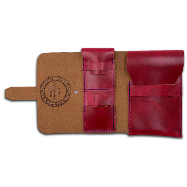 Cigar Pxrn Leather Pouch Red Inside