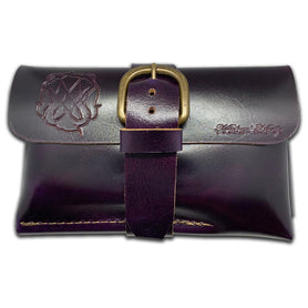 Cigar Pxrn Leather Pouch Purple Closed