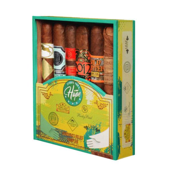 Cigars for Hope Sampler Box of 6 Angle View
