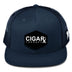 CIGARX Blue Flat Trucker Snapback with Black Classic Rogue Patch