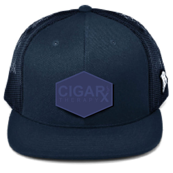 CIGARx Blue Flat Trucker Snapback with Blue Rogue Patch
