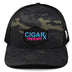 Camo Curved Trucker with Blue and Pink on Black Rogue Miami Edition Patch