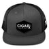 CIGARX Dark Grey Flat Trucker Snapback with Black Classic Rogue Patch