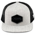 CIGARX Heather Grey Flat Trucker Snapback with Blackout Rogue Patch