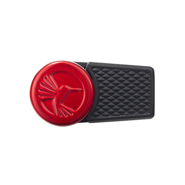 Colibri EVO Single Jet Flame Lighter Black and Red Top View