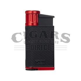 Colibri EVO Single Jet Flame Lighter Black and Red