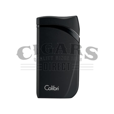 Colibri Falcon Metallic Single Jet Flame Lighter Black