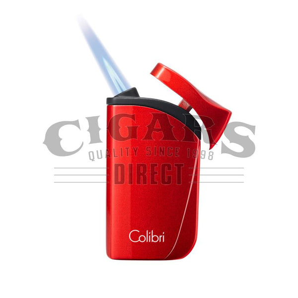 Colibri Falcon Metallic Single Jet Flame Lighter Red Flame