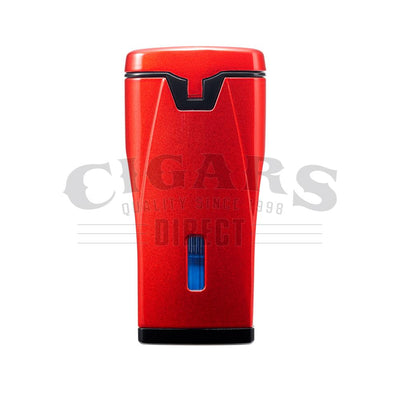 Colibri Monaco Metallic Triple Jet Flame Lighter Red Back View