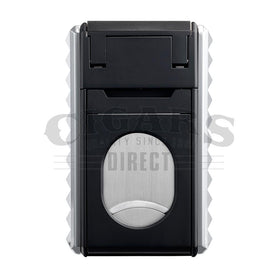 Colibri Quasar Astoria Triple Jet Flame Lighter Black and Chrome Back View