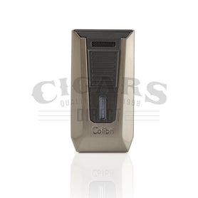 Colibri Slide Double Jet Flame Lighter Gunmetal and Black Front View