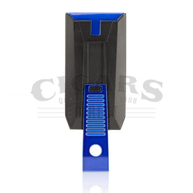 Colibri Slide Double Jet Flame Lighter Matte Black and Blue Back View