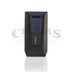 Colibri Slide Double Jet Flame Lighter Matte Black and Blue Front View