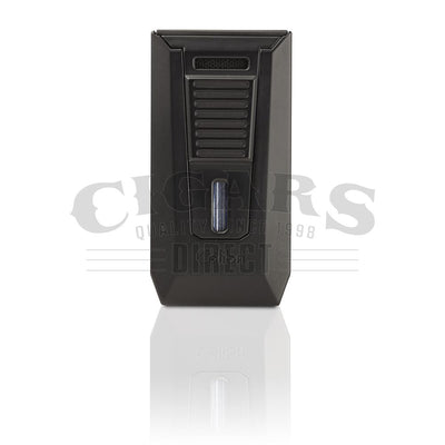 Colibri Slide Double Jet Flame Lighter Matte Black Front View