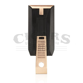 Colibri Slide Double Jet Flame Lighter Matte Black and Gold Back View