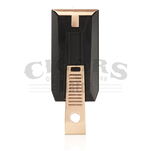 Colibri Slide Double Jet Flame Lighter Matte Black and Gold Back View