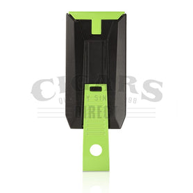 Colibri Slide Double Jet Flame Lighter Matte Black and Green Back View