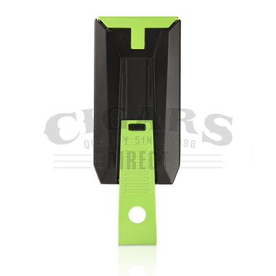 Colibri Slide Double Jet Flame Lighter Matte Black and Green Back View