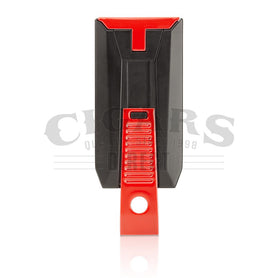 Colibri Slide Double Jet Flame Lighter Matte Black and Red Back View