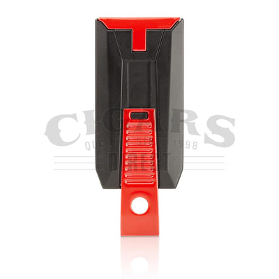 Colibri Slide Double Jet Flame Lighter Matte Black and Red Back View