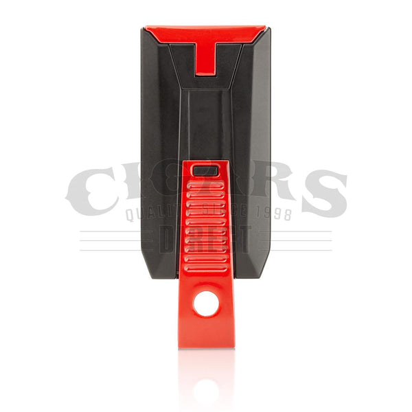 Colibri Slide Double Jet Flame Lighter Matte Black and Red Back View